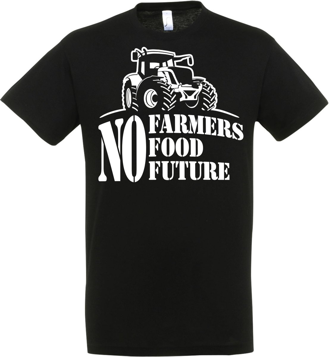 T-shirt No Farmer No Food No Future | Boerenprotest | Ik ben trots op de boer | Zwart | maat 3XL